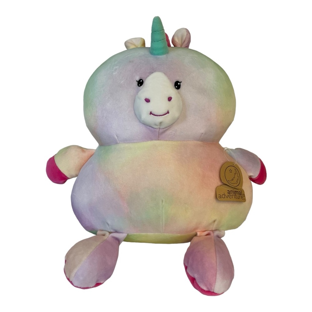 Animal Adventure Super Puffed Stuffed Unicorn Plush 2021 size 12”